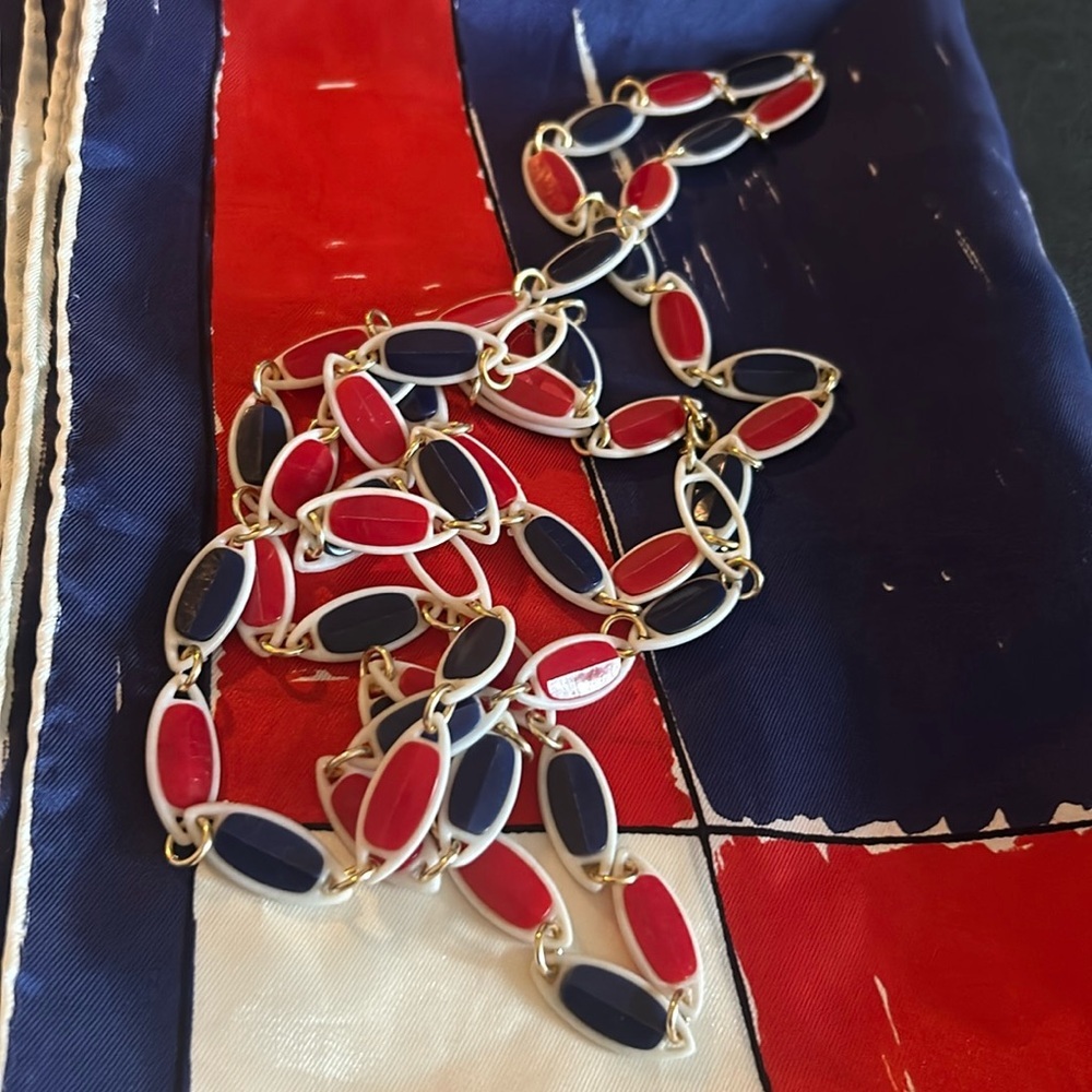 Vintage Red White & Blue Necklace